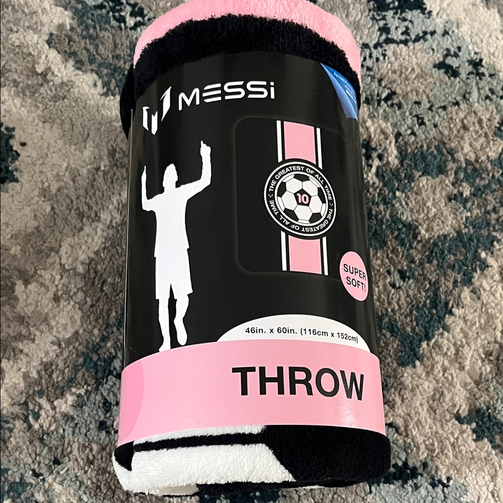 Pink and Black Men's Throw Blanket